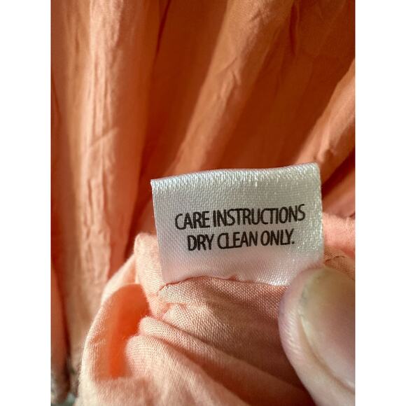 Clad And Cloth Dress Women’s XS Fit and Flare Embroidered Floral Peach Spring - Picture 8 of 10